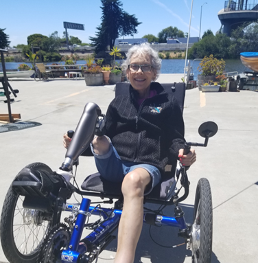 Elderly woman on a wheel chair